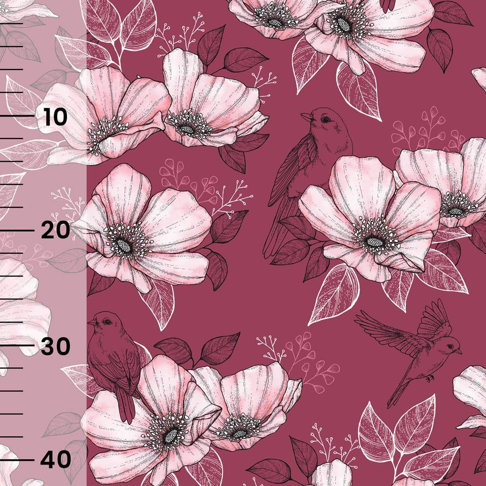 Vuorella kangaskauppa - Hellä joustocollege viininpunainen