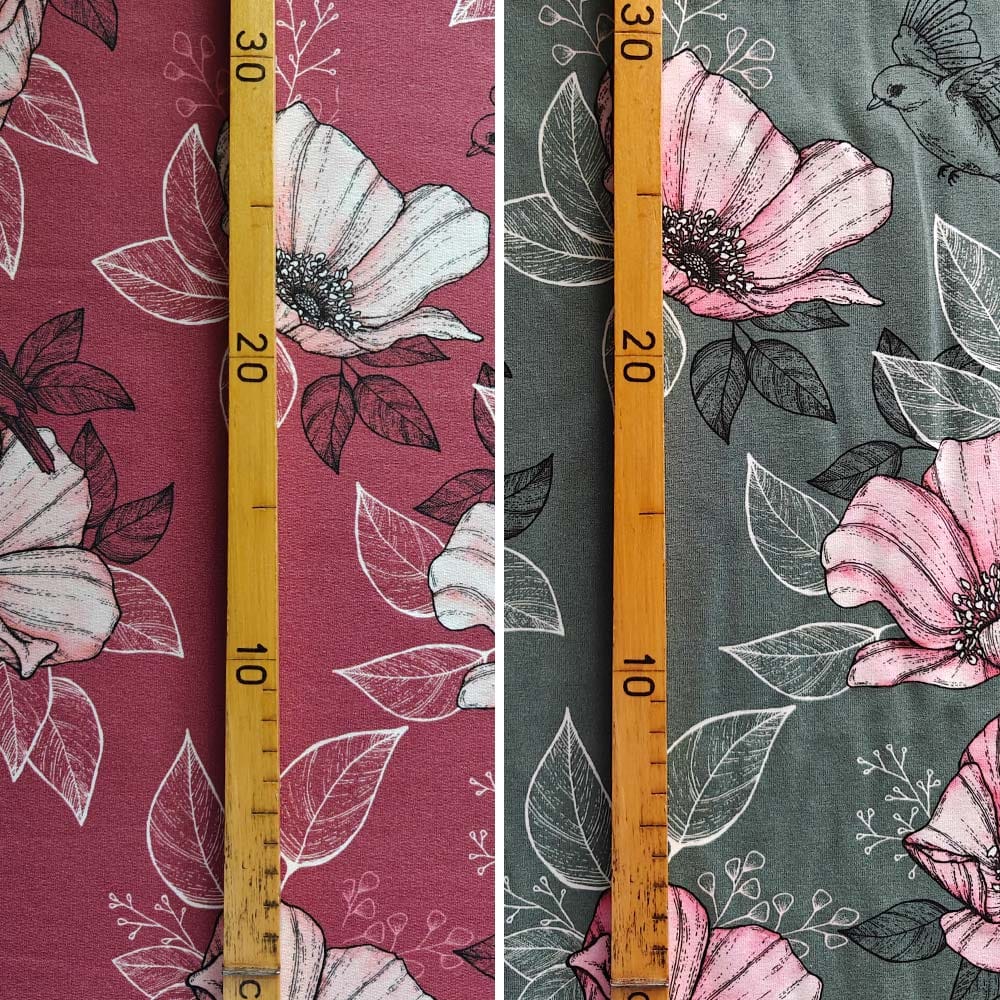 Vuorella kangaskauppa - Hellä joustocollege viininpunainen