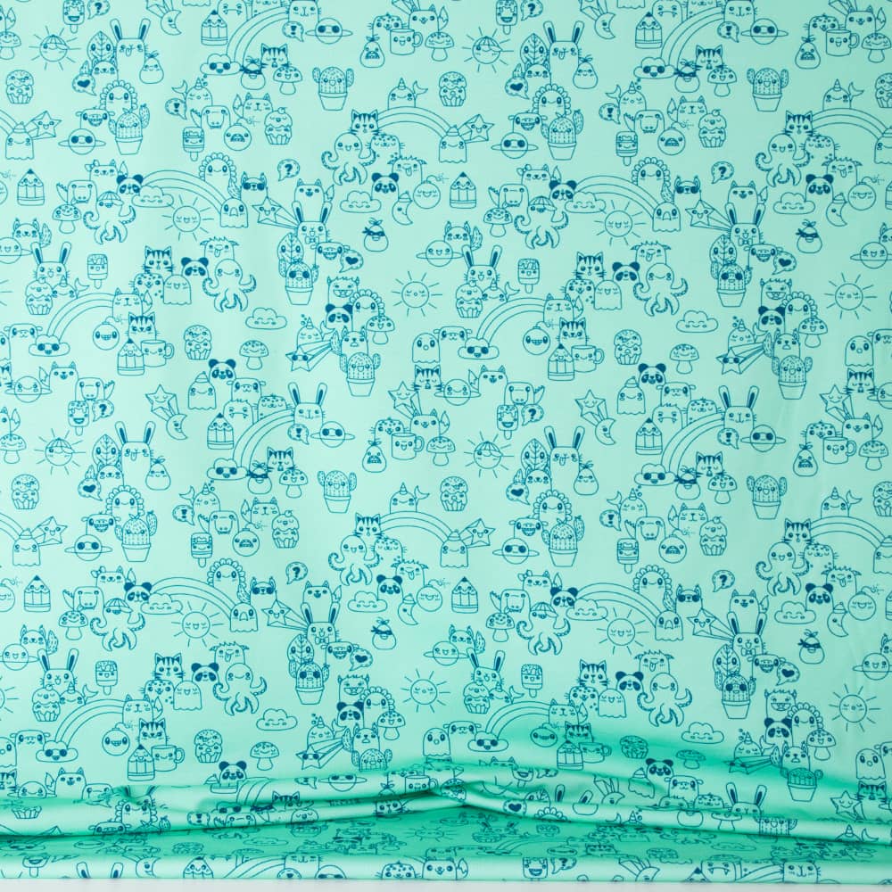 Vuorella kangaskauppa - Doodle trikoo