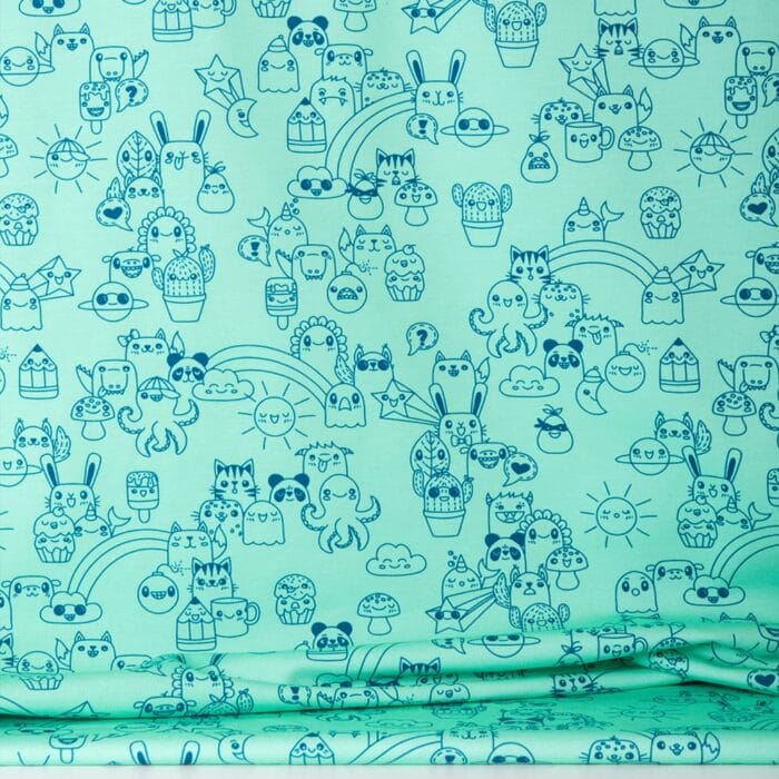 Vuorella kangaskauppa - Doodle trikoo