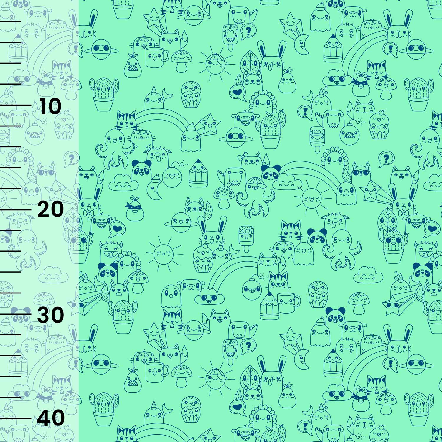 Vuorella kangaskauppa - Doodle trikoo