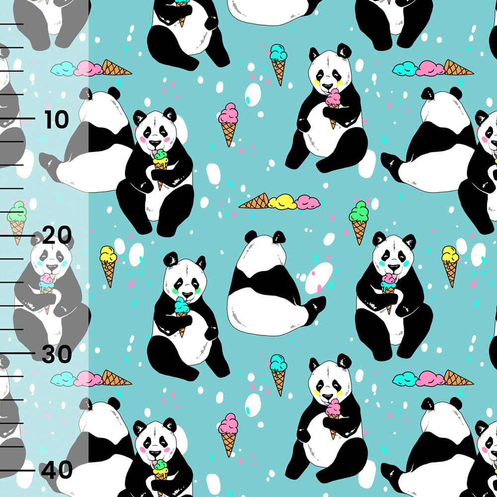 Vuorella kangaskauppa - Jätskipanda trikoo