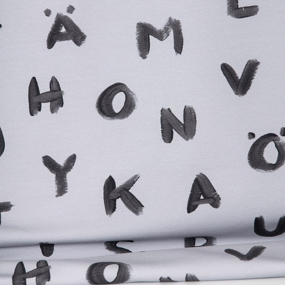 Vuorella kangaskauppa - Kirjaimet joustocollege