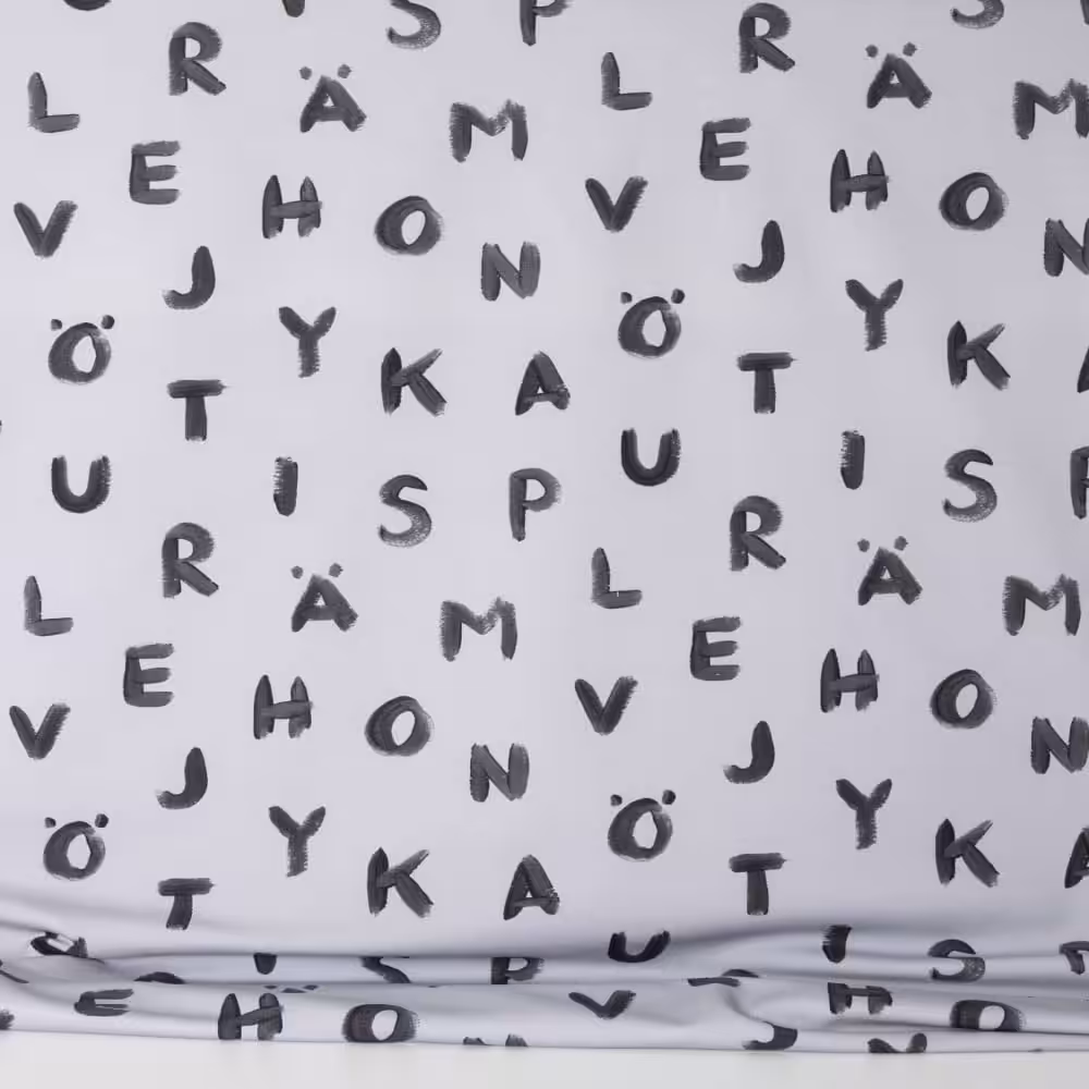 Vuorella kangaskauppa - Kirjaimet joustocollege