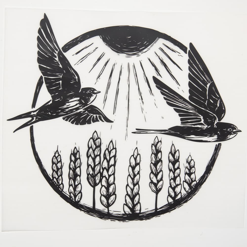 Vuorella kangaskauppa - Pääskynen silityskuva