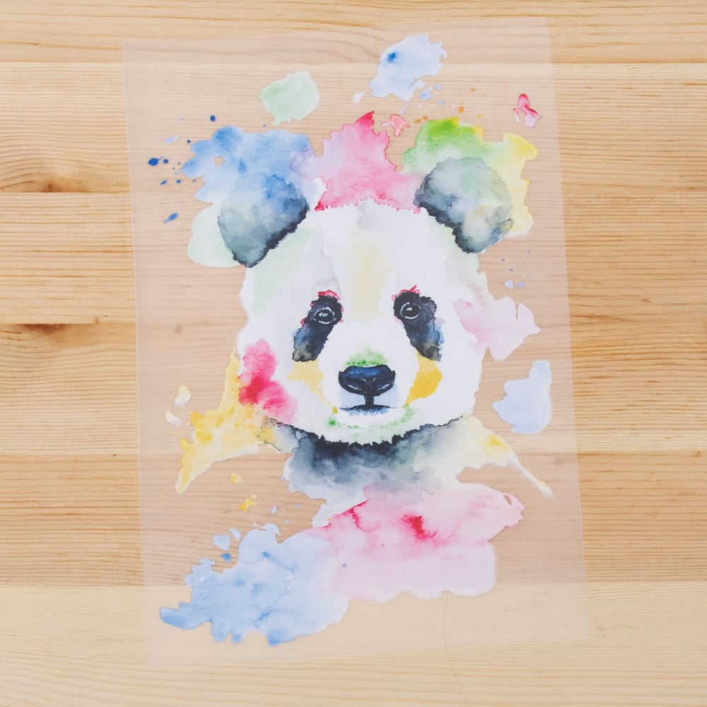 Vuorella kangaskauppa, silityskuvat - Panda Pläts silityskuva