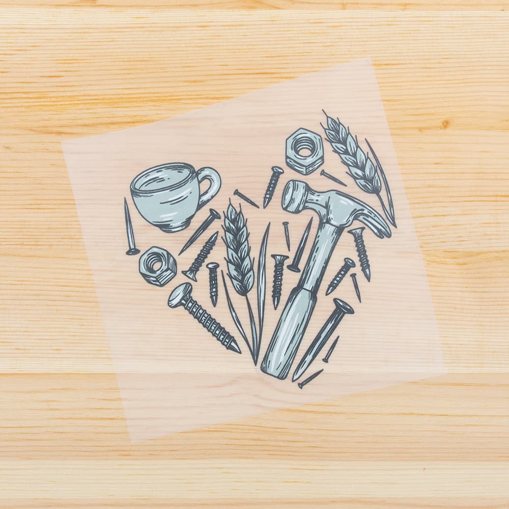 Vuorella kangaskauppa, silityskuvat - Sydän silityskuva