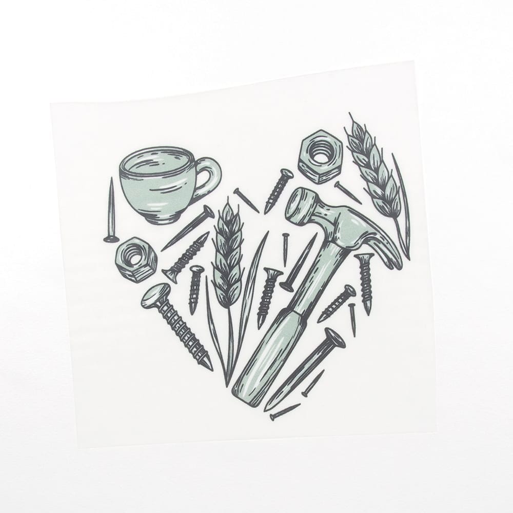 Vuorella kangaskauppa - Sydän silityskuva