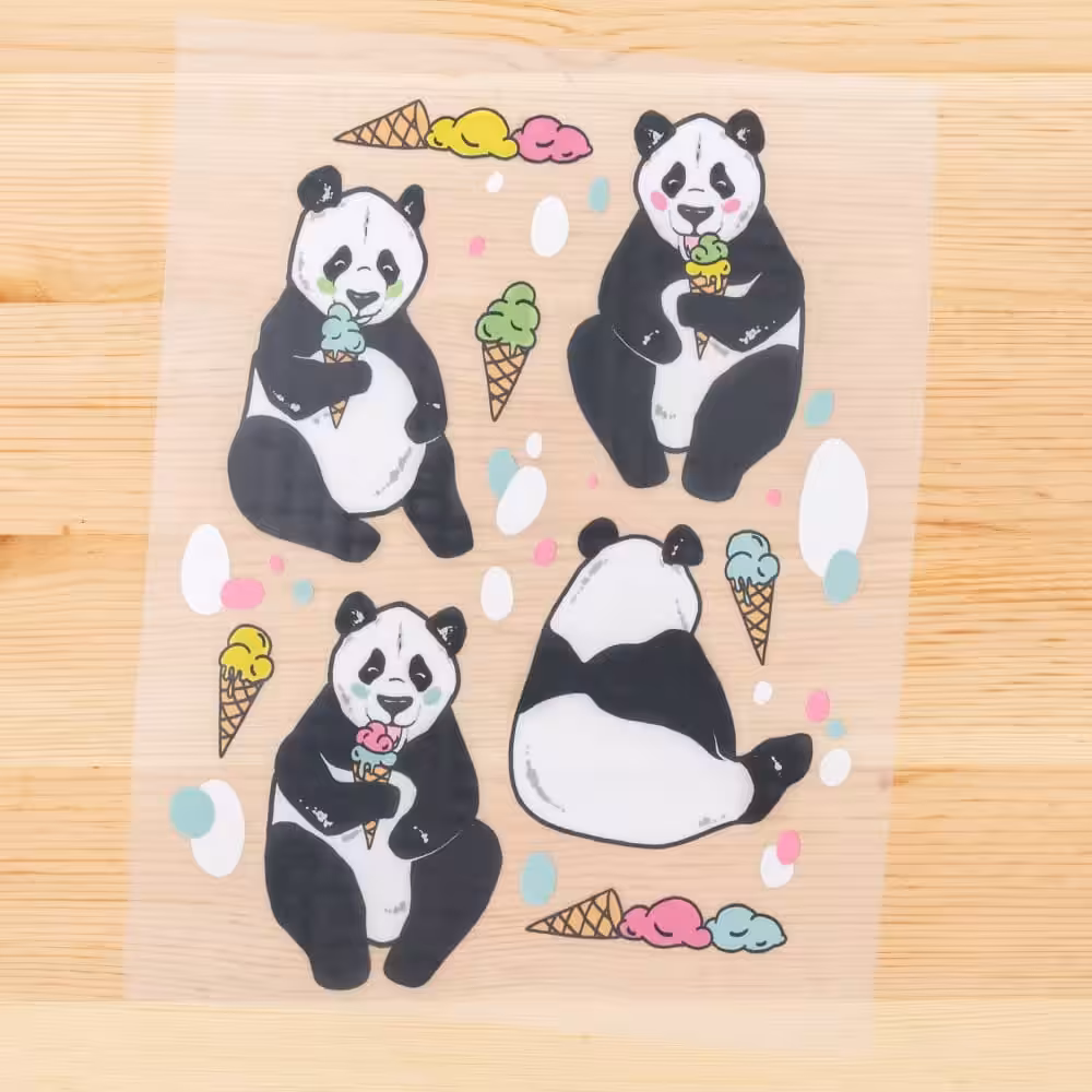 Vuorella kangaskauppa, silityskuvat - Jätskipanda silityskuva