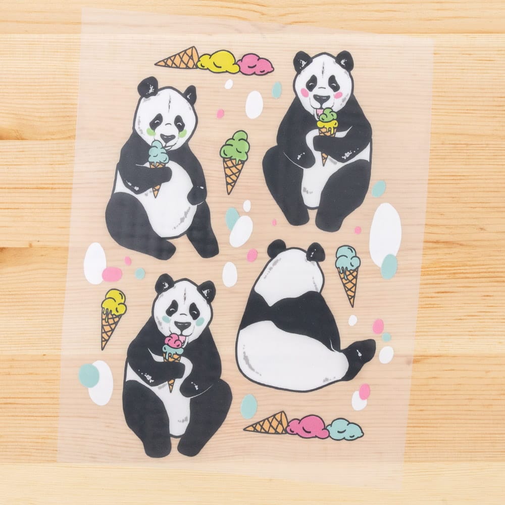 Vuorella kangaskauppa, silityskuvat - Jätskipanda silityskuva