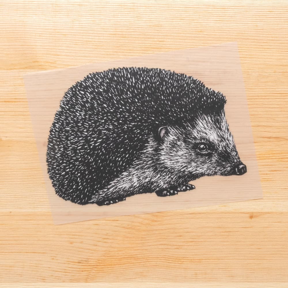 Vuorella kangaskauppa, silityskuvat - Siili silityskuva