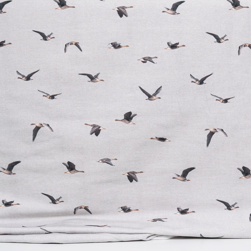 Vuorella kangaskauppa, kuviollinen joustocollege - Muutto joustocollege harmaa