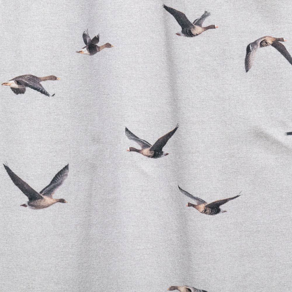 Vuorella kangaskauppa – Hanhien muutto harjattu joustocollege harmaa