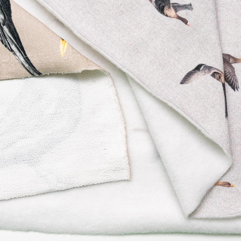 Vuorella kangaskauppa – Hanhien muutto harjattu joustocollege harmaa