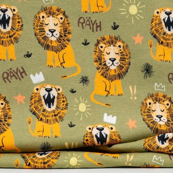 Vuorella kangaskauppa, kuviollinen joustocollege - Räyh joustocollege harjattu vihreä