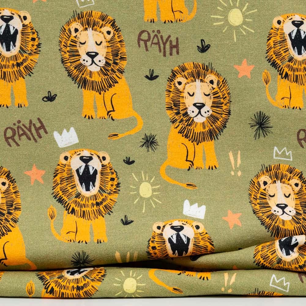 Vuorella kangaskauppa, kuviollinen joustocollege - Räyh joustocollege harjattu vihreä