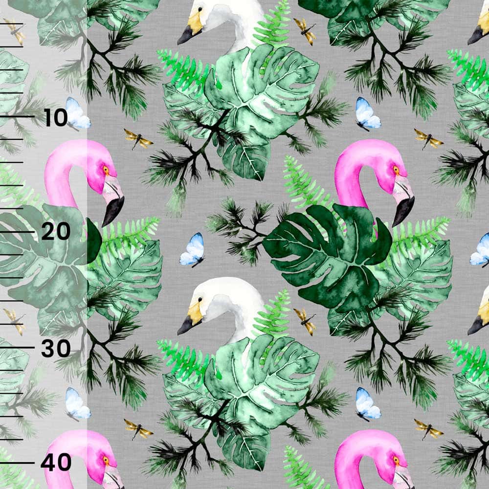 Vuorella kangaskauppa – Paratiisi trikoo harmaa