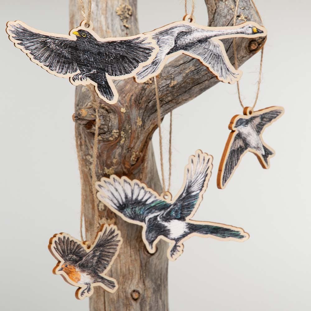 Vuorella kangaskauppa -Koristeet, koristelinnut