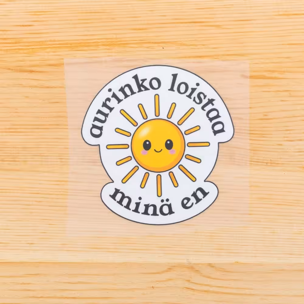 Vuorella kangaskauppa - Aurinko loistaa silityskuva