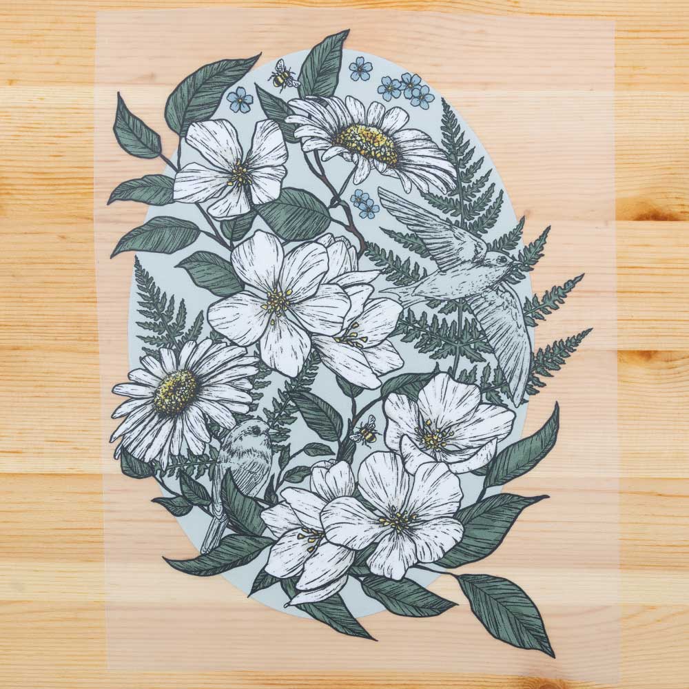 Vuorella kangaskauppa -Koti silityskuva