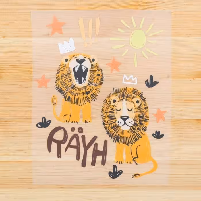 Vuorella kangaskauppa -Räyh silityskuva