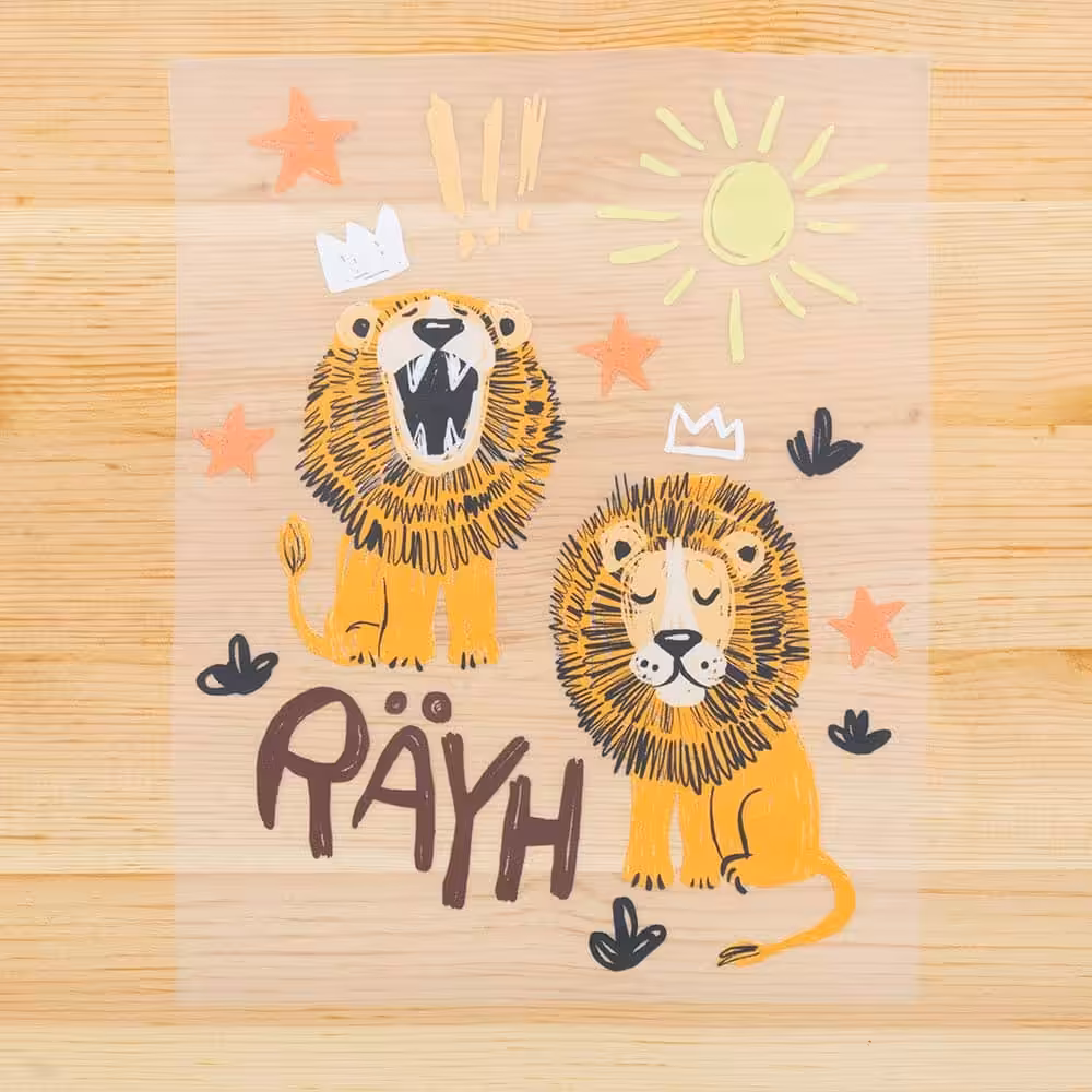 Vuorella kangaskauppa -Räyh silityskuva