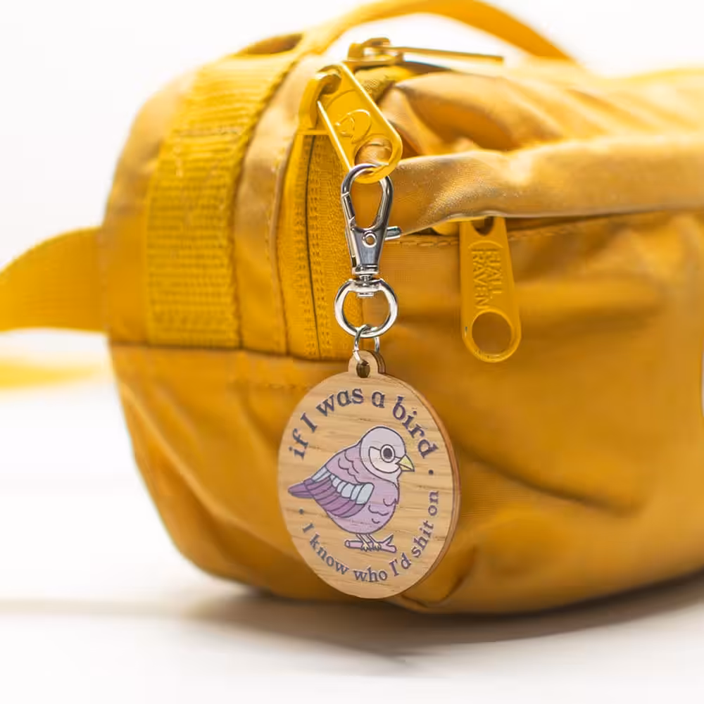 Vuorella kangaskauppa -Koristeet, If I was a bird avaimenperä