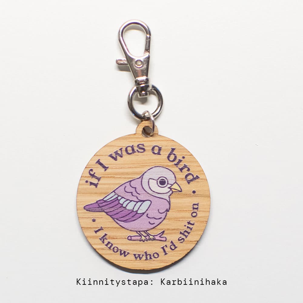 Vuorella kangaskauppa -Koristeet, If I was a bird avaimenperä