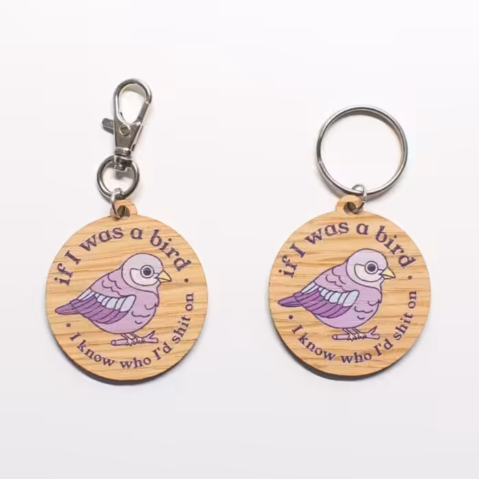 Vuorella kangaskauppa -Koristeet, If I was a bird avaimenperä