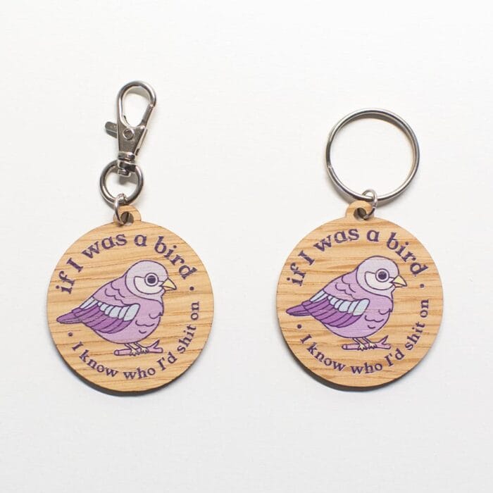 Vuorella kangaskauppa -Koristeet, If I was a bird avaimenperä