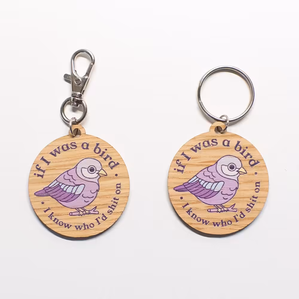 Vuorella kangaskauppa -Koristeet, If I was a bird avaimenperä
