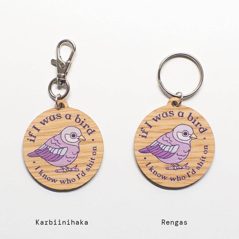 Vuorella kangaskauppa -Koristeet, If I was a bird avaimenperä