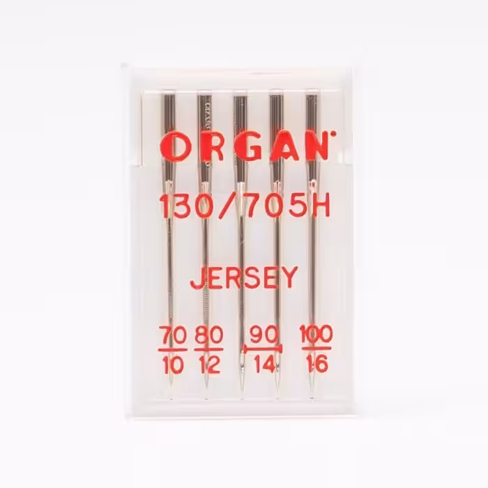 Vuorella kangaskauppa - Ompelutarvikkeet, ompelukoneen neulat, Organ Jersey 70-100