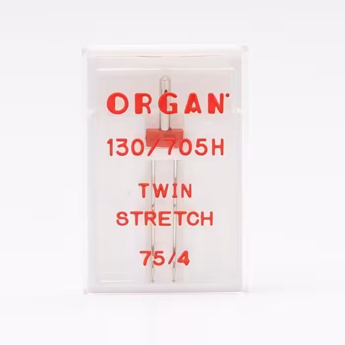 Vuorella kangaskauppa - Ompelutarvikkeet, ompelukoneen neulat, Organ Twin stretch 75/4