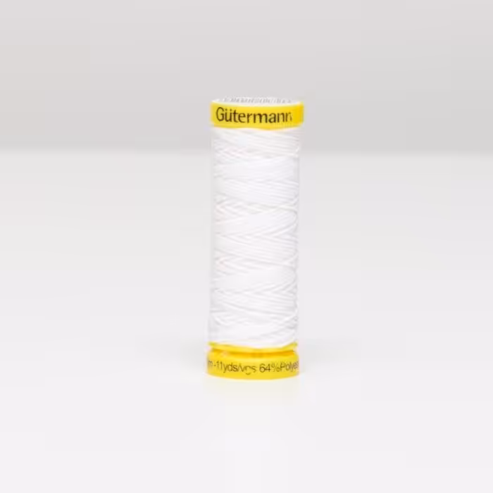 Vuorella kangaskauppa - Ompelutarvikkeet, Gütermann kuminauhalanka valkoinen