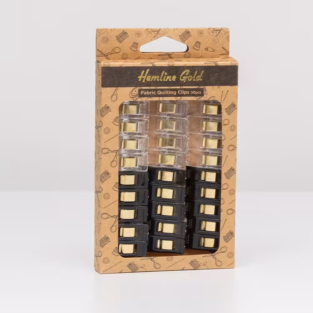 Vuorella kangaskauppa - Ompelutarvikkeet, Hemline kangasklipsut 30kpl