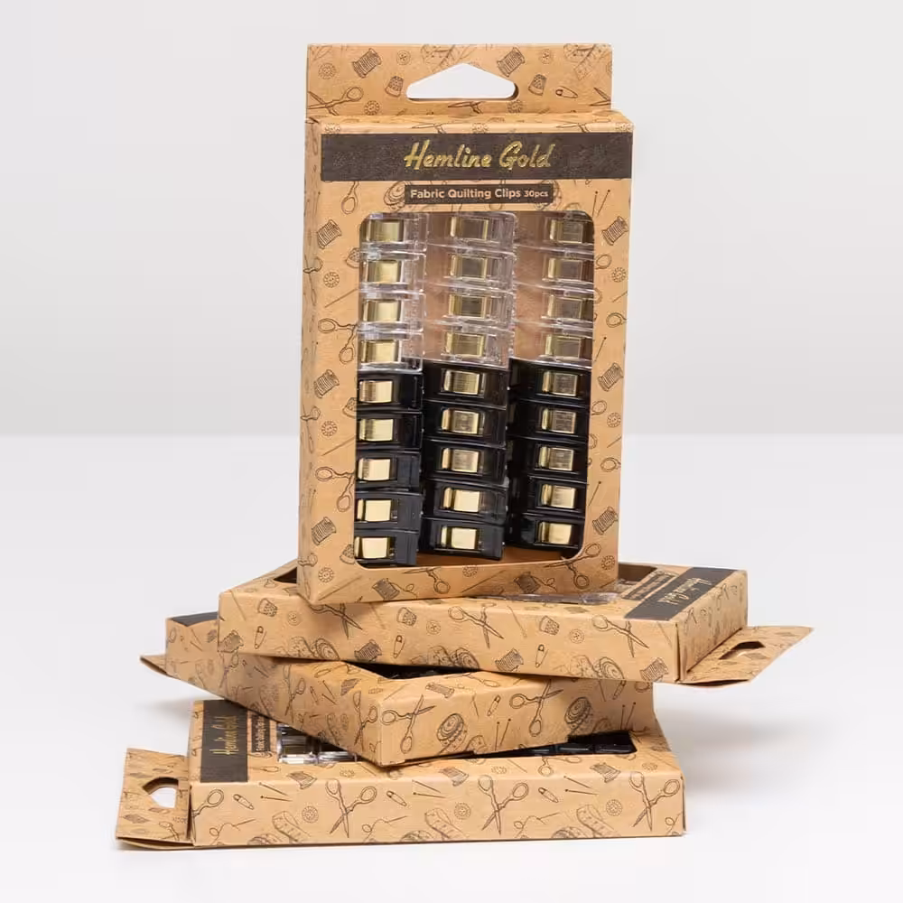 Vuorella kangaskauppa - Ompelutarvikkeet, Hemline kangasklipsut 30kpl