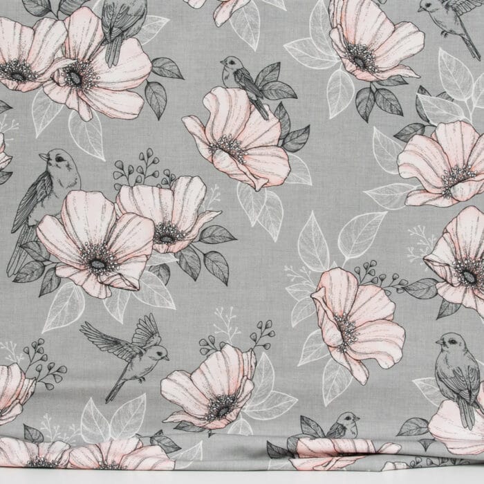 Vuorella kangaskauppa – Hellä harmaa trikoo