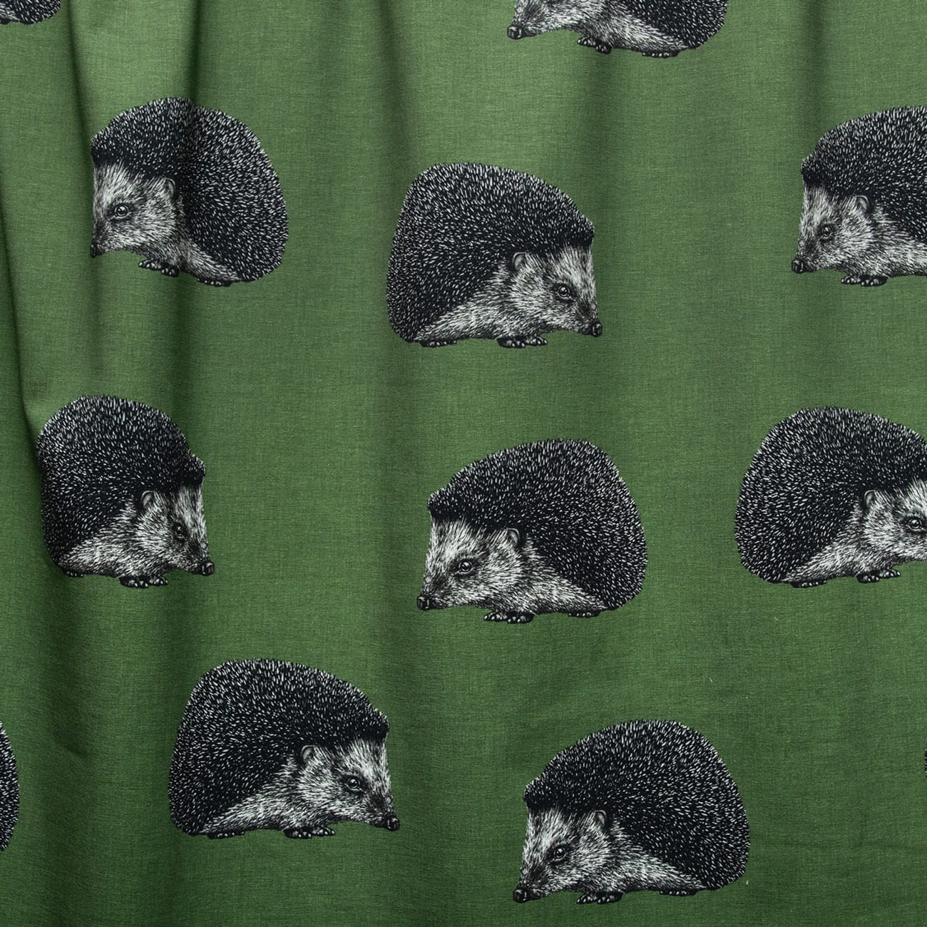 Vuorella kangaskauppa – Siili vihreä trikoo