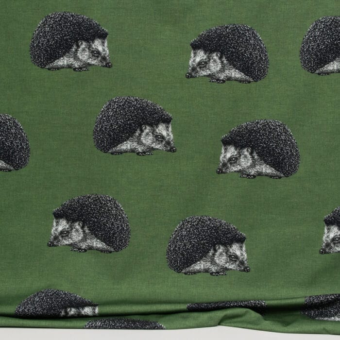 Vuorella kangaskauppa – Siili vihreä trikoo