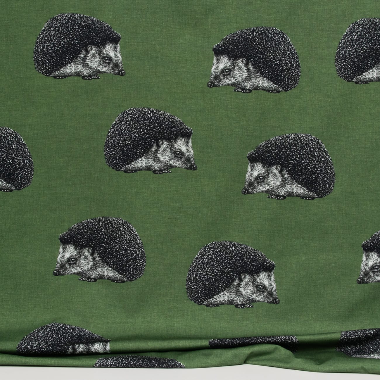 Vuorella kangaskauppa – Siili vihreä trikoo