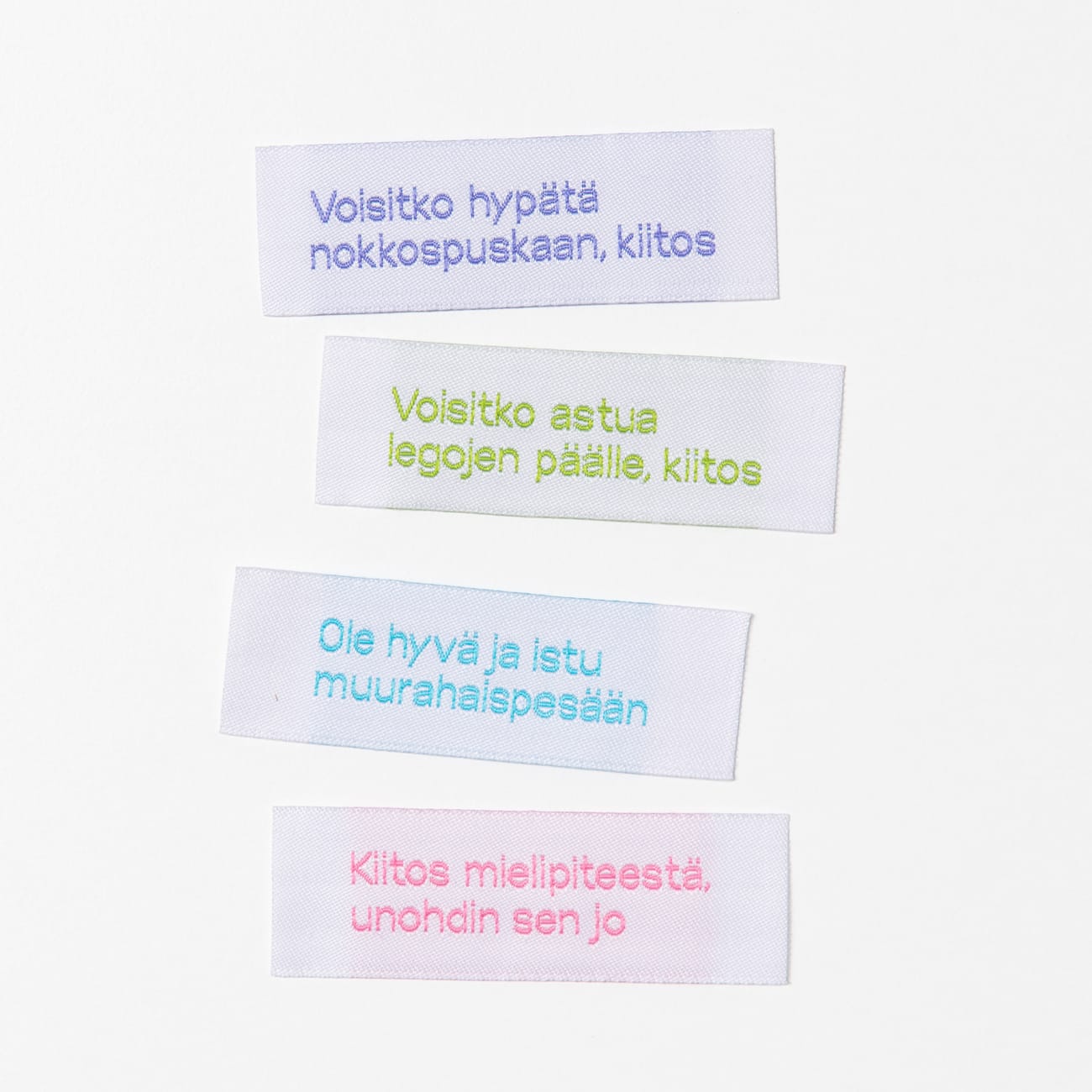 Vuorella kangaskauppa -Ompelumerkit Ystävälliset terveiset