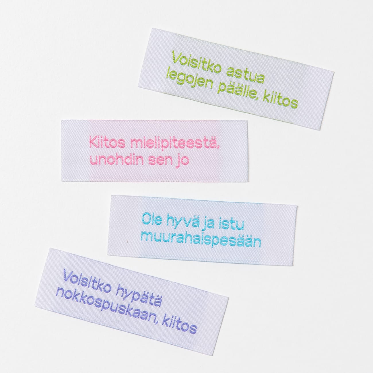 Vuorella kangaskauppa -Ompelumerkit Ystävälliset terveiset