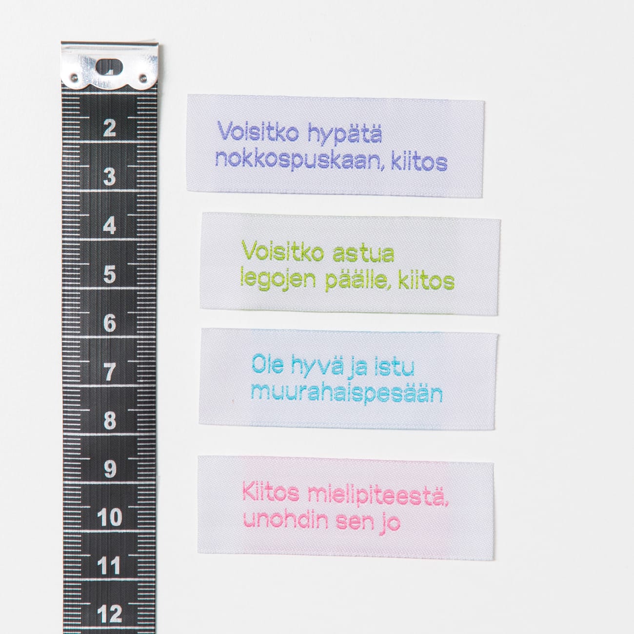 Vuorella kangaskauppa -Ompelumerkit Ystävälliset terveiset